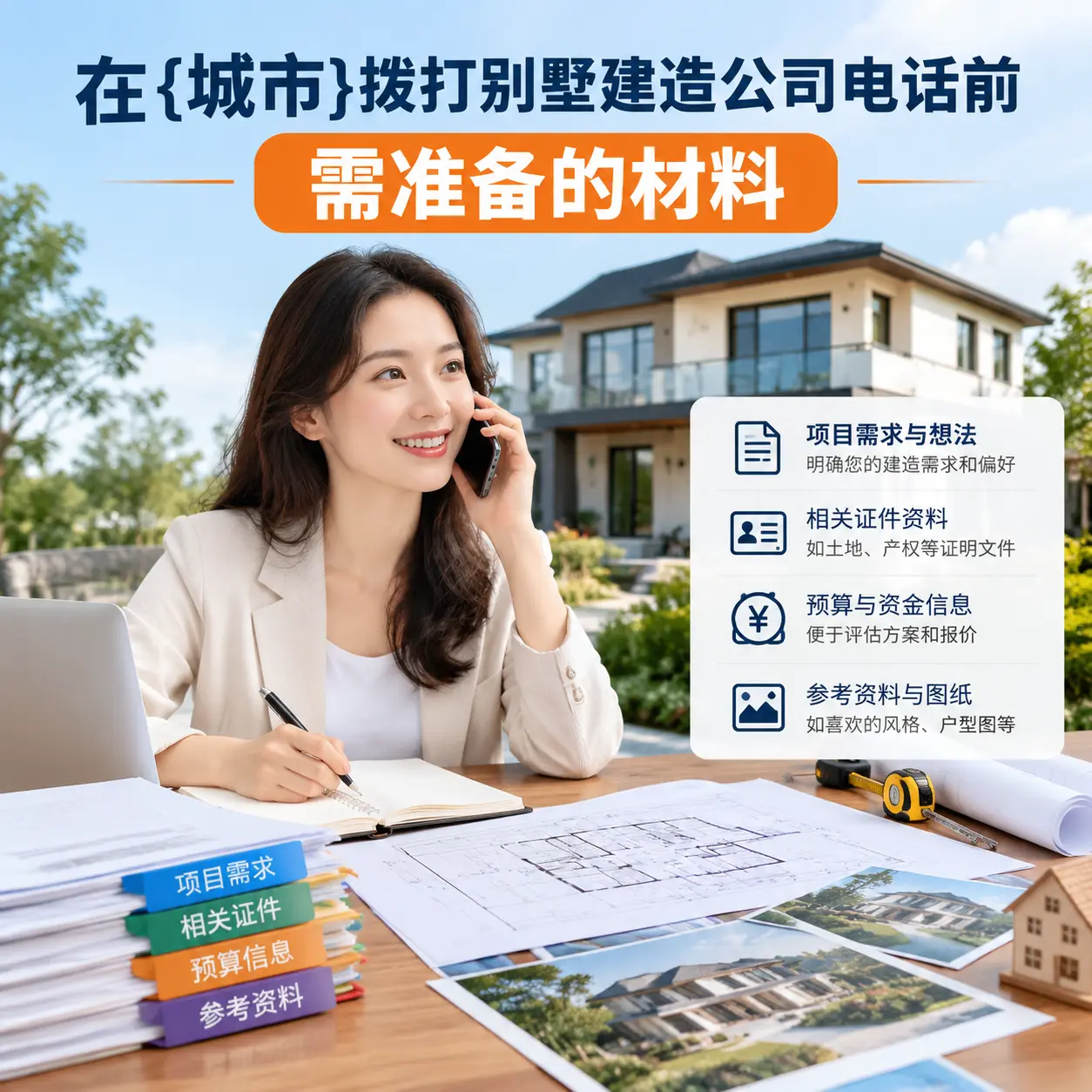 在平塘拨打别墅建造公司电话前需准备的材料
