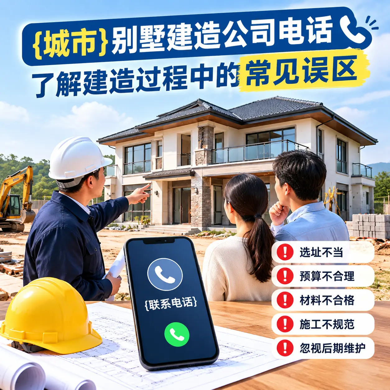 平塘别墅建造公司电话，了解建造过程中的常见误区